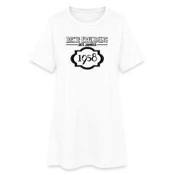 Beste Erfindung des Jahres 1958 Geschenk - Frauen T-Shirt-Kleid - Weiß - Vorne