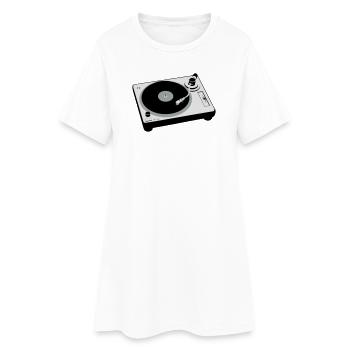 Turntable - Frauen T-Shirt-Kleid - Weiß - Vorne