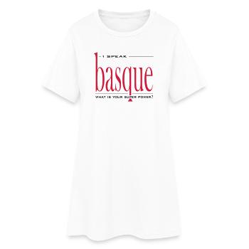Super Power Basque - Women’s T-Shirt Dress - white - Front