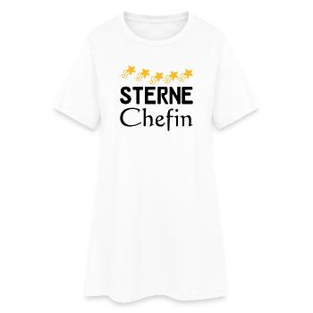 Sterne Chefin Geschenk - Frauen T-Shirt-Kleid - Weiß - Vorne