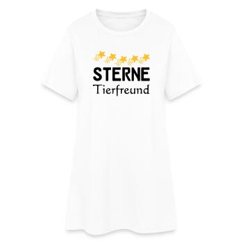 Sterne Tierfreund Geschenk - Frauen T-Shirt-Kleid - Weiß - Vorne