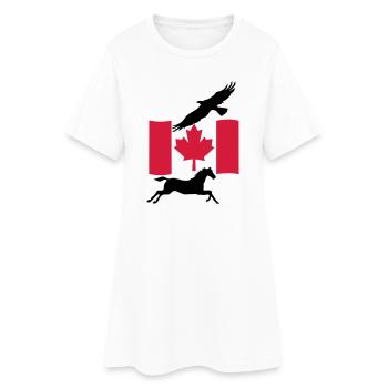 Liberté au Canada Don du Canada - Robe T-shirt Femme - blanc - Devant
