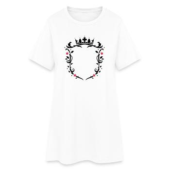 un blason avec une couronne - Robe T-shirt Femme - blanc - Devant