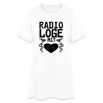 Radiologe mit Herz Geschenk - Frauen T-Shirt-Kleid - Weiß - Vorne
