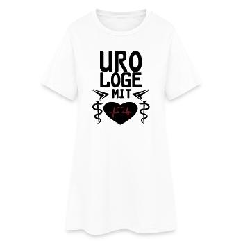 Urologe mit Herz Geschenk - Frauen T-Shirt-Kleid - Weiß - Vorne
