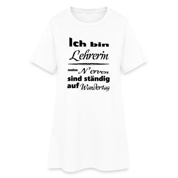 Lehrerin Spruch Lehrer Schule Beruf Geschenk - Frauen T-Shirt-Kleid - Weiß - Vorne