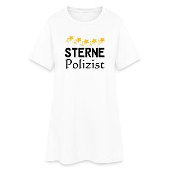 Sterne Polizist Geschenk - Frauen T-Shirt-Kleid - Weiß - Vorne