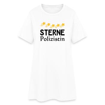 Sterne Polizistin Geschenk - Frauen T-Shirt-Kleid - Weiß - Vorne