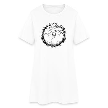 La forêt - Robe T-shirt Femme - blanc - Devant