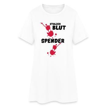 Stolzer Blutspender Blut Spende Geschenk Medizin - Frauen T-Shirt-Kleid - Weiß - Vorne