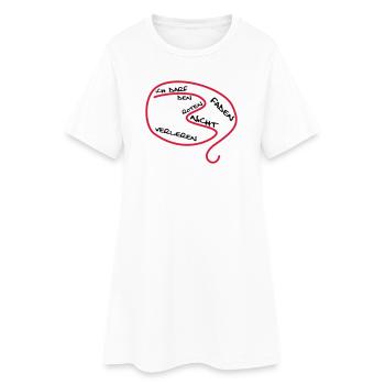 Der rote Faden... - Frauen T-Shirt-Kleid - Weiß - Vorne