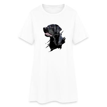 Labrador - Robe T-shirt Femme - blanc - Devant