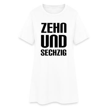 zehnundsechzig = 70 Jahre Geburtstag - Frauen T-Shirt-Kleid - Weiß - Vorne