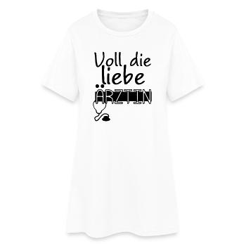 Liebe Ärztin Geschenk - Frauen T-Shirt-Kleid - Weiß - Vorne