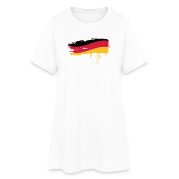 Allemagne flag peint avec un coup de pinceau - Robe T-shirt Femme - blanc - Devant