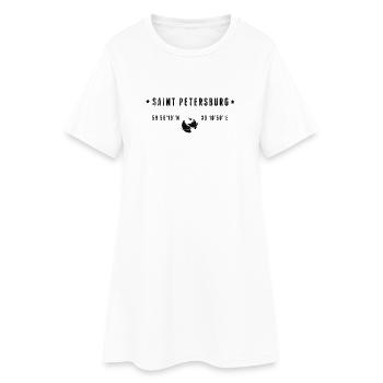 St Petersburg - Frauen T-Shirt-Kleid - Weiß - Vorne