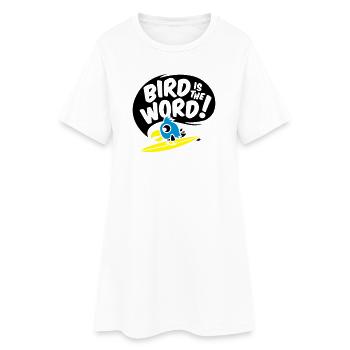 surf oiseau - oiseau est le mot - oiseau de surfin - Robe T-shirt Femme - blanc - Devant