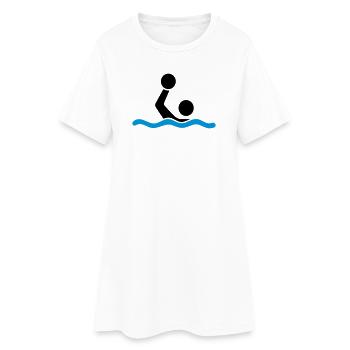 water polo - Robe T-shirt Femme - blanc - Devant