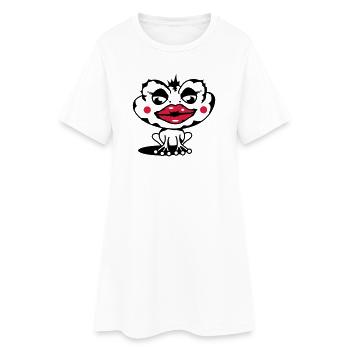 Un crapaud avec une lèvre épaisse - Robe T-shirt Femme - blanc - Devant