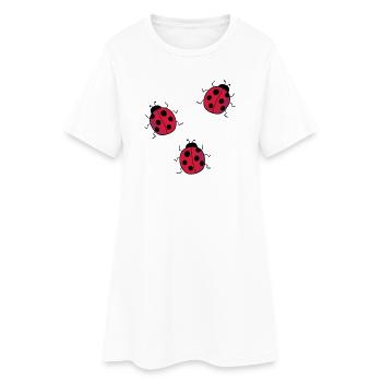 coccinelle - Robe T-shirt Femme - blanc - Devant