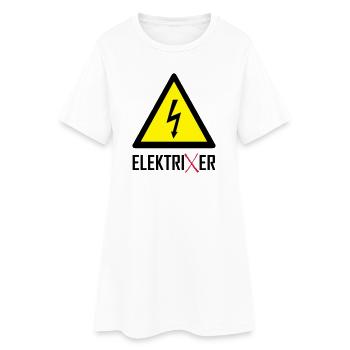 ElektriXer Elektriker Blitz Pfeil - Frauen T-Shirt-Kleid - Weiß - Vorne