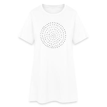 Cercle points pois cadeau modèle - Robe T-shirt Femme - blanc - Devant