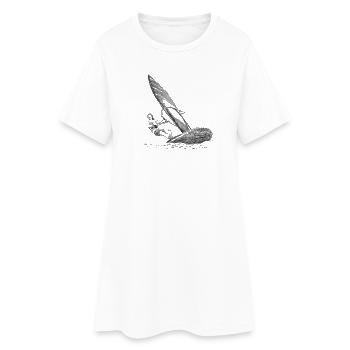 Windsurfing - Frauen T-Shirt-Kleid - Weiß - Vorne