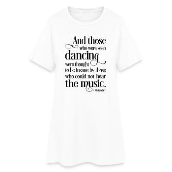 Danse - Robe T-shirt Femme - blanc - Devant