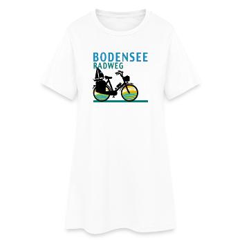 Bodensee-Radweg - Frauen T-Shirt-Kleid - Weiß - Vorne