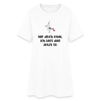 lustiger Spruch - Frauen T-Shirt-Kleid - Weiß - Vorne