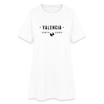 Valencia - Frauen T-Shirt-Kleid - Weiß - Vorne