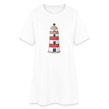 Phare - Robe T-shirt Femme - blanc - Devant