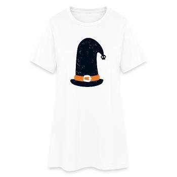 chapeau de sorcière - Robe T-shirt Femme - blanc - Devant