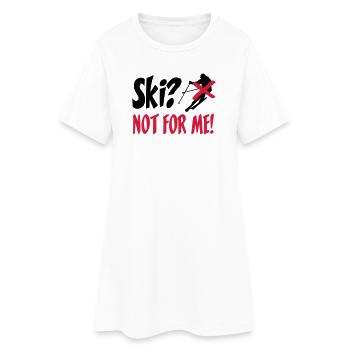I hate Ski - Robe T-shirt Femme - blanc - Devant