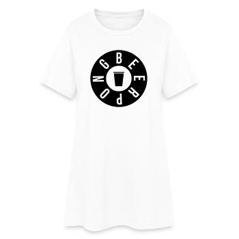 Beer Pong Round - Women’s T-Shirt Dress - white - Front
