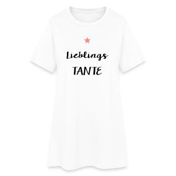Lieblingstante Geburtstag Geschenk Stern - Frauen T-Shirt-Kleid - Weiß - Vorne