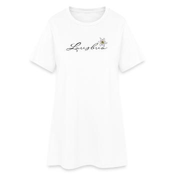 Lausbua mit Edelweiss - Frauen T-Shirt-Kleid - Weiß - Vorne
