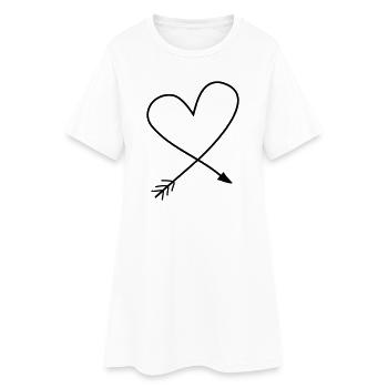 Flèche du cœur pour tous ceux qui cherchent un peu d’amour - Robe T-shirt Femme - blanc - Devant