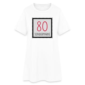 runder Geburtstag 80. Geburtstag Geschenk - Frauen T-Shirt-Kleid - Weiß - Vorne