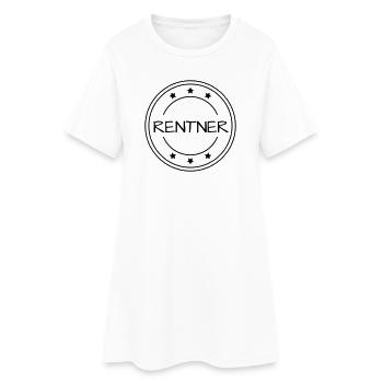 Rentner Stempel Ruhestand - Frauen T-Shirt-Kleid - Weiß - Vorne