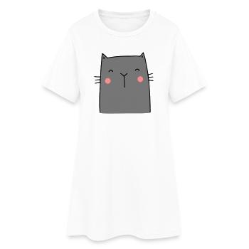 Cat Kitten Hangover I Cadeau pour des amis de chat - Robe T-shirt Femme - blanc - Devant