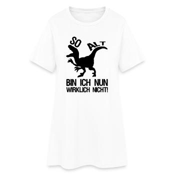 Dinosaurier Alter Geburtstag, Sprüche, Geschenk - Frauen T-Shirt-Kleid - Weiß - Vorne