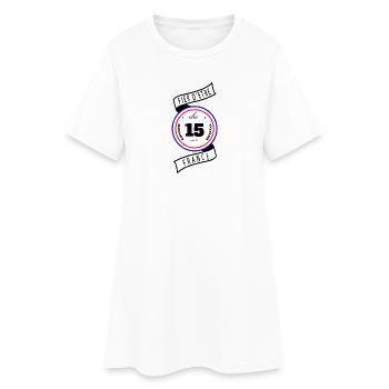 Fier D'être Du 15 Cantal France - Robe T-shirt Femme - blanc - Devant