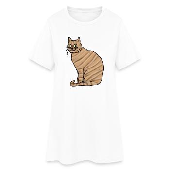 Katze - Women’s T-Shirt Dress - white - Front