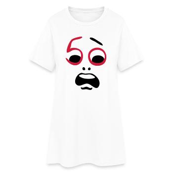 Aide, 50 ans! - Robe T-shirt Femme - blanc - Devant