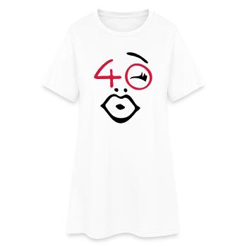 Wow, finally 40! - Women’s T-Shirt Dress - white - Front