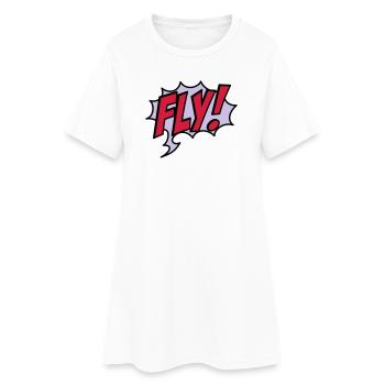2541614 15932863 fly - Frauen T-Shirt-Kleid - Weiß - Vorne