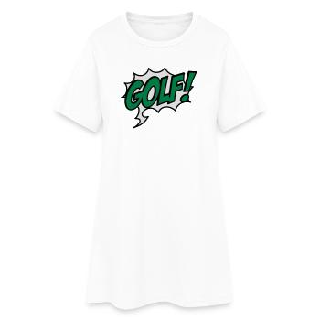 2541614 15928109 golfausruf - Frauen T-Shirt-Kleid - Weiß - Vorne
