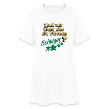 Schlager Party , Schlager Musik , Schlager Spaß - Frauen T-Shirt-Kleid - Weiß - Vorne