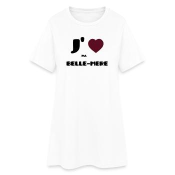 J'aime ma belle-mère (V) - Robe T-shirt Femme - blanc - Devant
